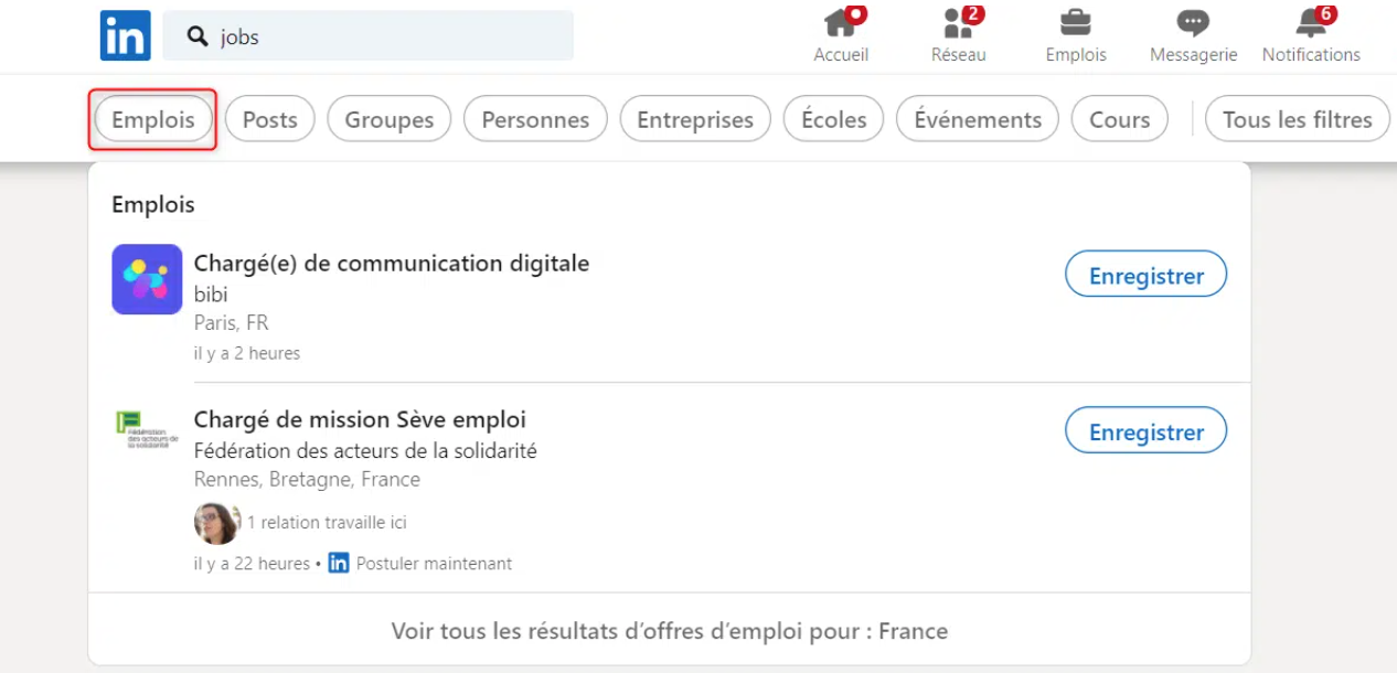 Offre d'emploi Linkedin